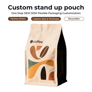 Sachet Doypack Personnalisé Imprimé Anti-humidité avec Valve et Fermeture Éclair, Emballage Plastique Recyclable de Qualité Alimentaire pour Café, <span class=keywords><strong>Lait</strong></span>, Gelée - Product Image 1