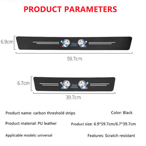 Tira de umbral de General Motors, pegatina antipisoteo, Pedal de bienvenida de fibra de carbono <span class=keywords><strong>3D</strong></span>, tira decorativa que puede personalizar el logotipo del modelo - Product Image 3