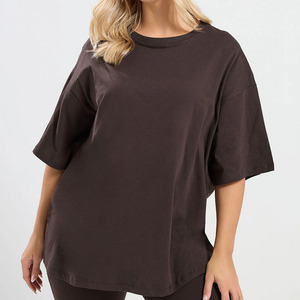 Oversized Boxy Fit <b>T</b> Shirt Breathable Premium Quality Women Solid Color Custom Made <b>T</b> shirt OEM Oversized Heavyweight <b>T</b>-Shirt - Product Image 6