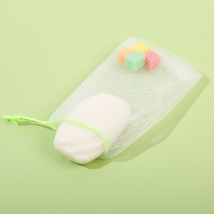 Super Foaming Soap Bag with Sponge & Ribbon - 9x12cm PE Mesh <b>Pouch</b>, Multi-Color Bath Accessory for Travel & Home - Product Image 2