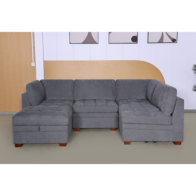 Cosco Same Design 6 Pieces Modular Sofa Sectional Couch Set Modern Free Combination