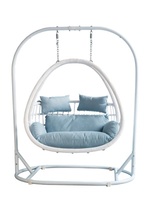 Chaise à bascule en rotin, fauteuil paresseux d'intérieur et d'extérieur, panier suspendu, balcon, cour, double suspension, moderne, offre spéciale
