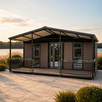 Maison conteneur pliable 20 pieds 40 pieds, cabane modulaire préfabriquée avec cuisine, ignifuge et étanche pour complexe hôtelier