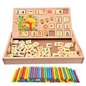 教学多功能蒙特梭利材料数字计算盒益智木制数学玩具