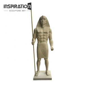 Anubis dio egiziano della statua morta figurina con finitura in oro nero dipinto - Product Image 2