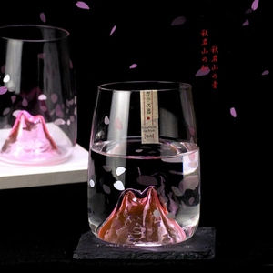 Verres à brandy en cristal EDO faits à la main Love Loyalty, style japonais Japandi, 280 ml, motif cerise, collection automne, pour amoureux - Product Image 4
