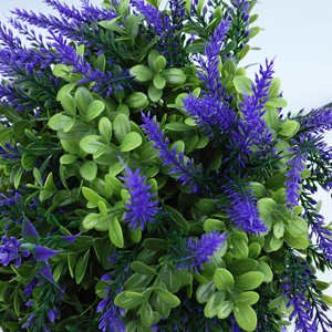 LO-507 Décoration de jardin extérieure résistante aux UV 57cm Boule topiaire artificielle <span class=keywords><strong>houx</strong></span> lavande avec piquet de sol - Product Image 4