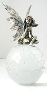 Presse-papiers <span class=keywords><strong>en</strong></span> verre élégant avec figurines de fées <span class=keywords><strong>en</strong></span> étain - Product Image 3