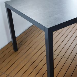 Tables à manger rectangulaires extensibles <span class=keywords><strong>de</strong></span> luxe modernes <span class=keywords><strong>de</strong></span> haute qualité pour l'extérieur avec pieds noirs et effet verre céramique - Product Image 4