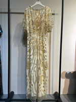 Robe Abaya de luxe, robe de soirée à manches longues, robe ethnique pour femmes musulmanes, robe de fête de haute qualité avec paillettes et diamants, Jalabiya
