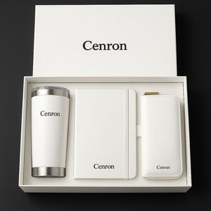 Kit de Bienvenida Empresarial de Marca en Naranja Brillante: Vaso de Acero Inoxidable, Elegante Cuaderno y Tarjetero, Personalización de Marca Disponible - Product Image 5