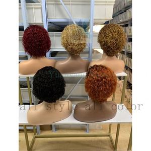 Short Pixie Cut Human Hair Bob Wig With <strong>Bangs</strong> Lace Front Human Hair Wigs Women Wholesale <strong>Chinese</strong> Virgin Hair for Black Cheap - Product Image 2