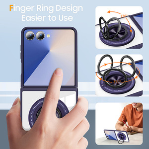 Coque de téléphone antichoc avec support magnétique rotatif à 360° et anneau de recharge sans fil pour Samsung Z Flip 8 7 6 <span class=keywords><strong>5</strong></span> - Product Image 5