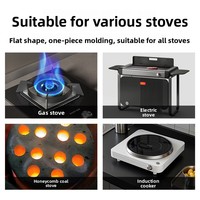 Wajan Besi Cor untuk Barbekyu, Panggangan Daging, Peralatan Masak untuk Berkemah di Luar Ruangan, Griddle Datar dengan Pegangan Tunggal, Panci Tanpa Lapisan, Serbaguna