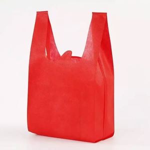 Wholesale Eco-Friendly Portable Vest <b>Bag</b> Colorful Non-Woven Tote <b>Bag</b> for Mall Shopping Blank Design - Product Image 3