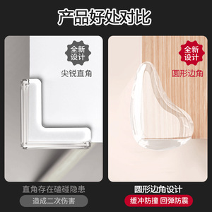 Teardrop Shaped Transparent <b>Table</b> Corner <b>Protectors</b> Thickened Silicone Furniture Protection For Children Safety Guards - Product Image 5