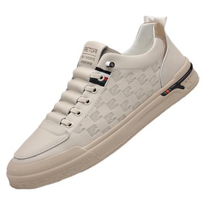 RETORI Men's White Casual Sneakers Round <b>Toe</b> Breathable Synthetic Upper Rubber Outsole Geometric Pattern Buckle Walking Shoes - Product Image 5
