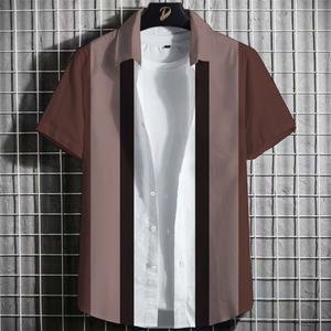 Camicia a sublimazione con stampa 3d Casual a maniche corte <span class=keywords><strong>camicie</strong></span> da festa da spiaggia abiti maschili a righe larghe camicia hawaiana per <span class=keywords><strong>uomo</strong></span> - Product Image 6