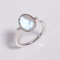 Bague en pierres précieuses Labradorite naturelle à rabat réversible double face magnifiquement conçue bijoux en argent 925 personnalisés bagues fines