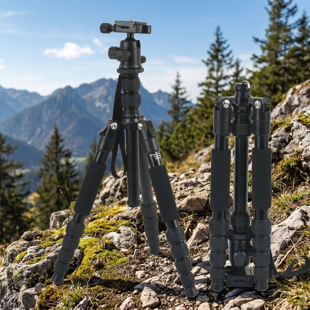 Outdoor Photography Aluminum Alloy Tripod with Panoramic Head and Monopod for Camera and Hunting Mount 36-160cm Size Wholesale