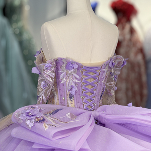 Robe de Quinceañera violette Dy6910, robe de bal à épaules dénudées, robe de Sweet 16 Jancember - Product Image 5