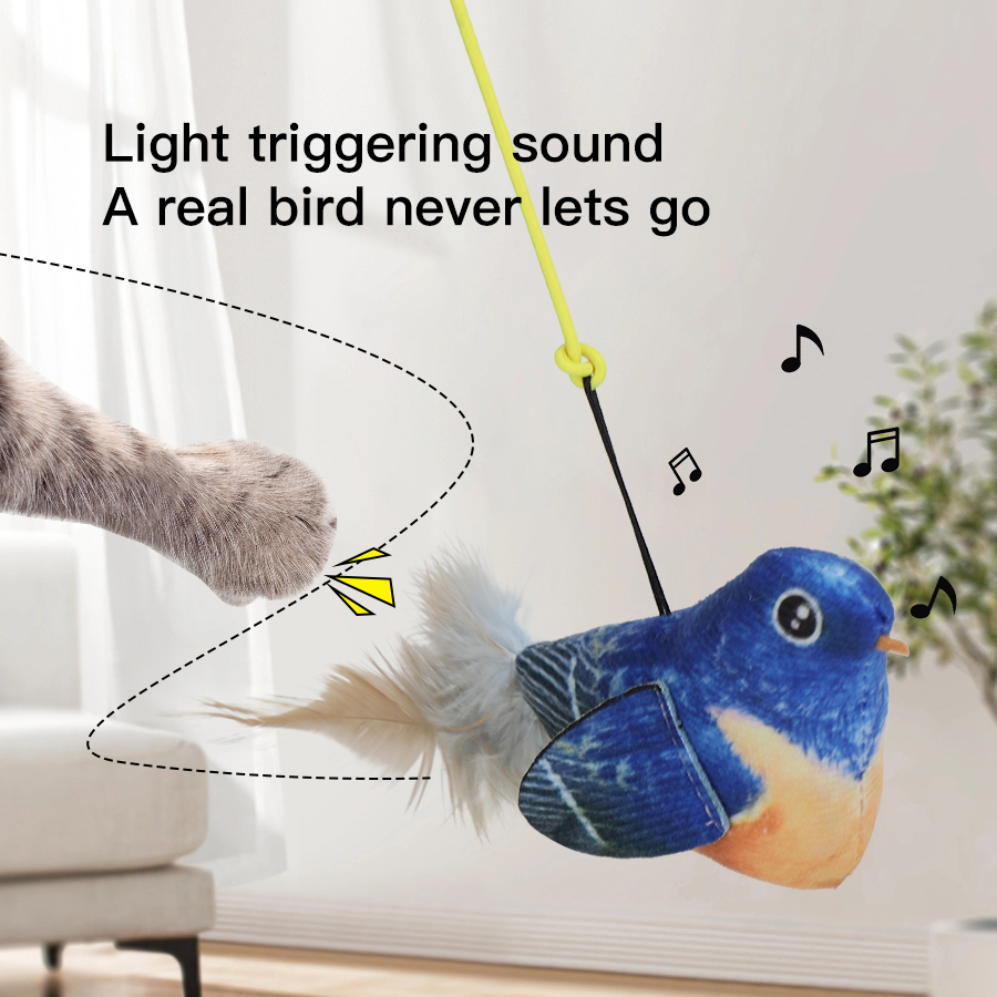 Printed Simulated Vibrating Sound Bird Toy with Lanyard Cat Interactive Toy  Pet Plush Toy| Alibaba.com