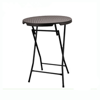 Table pliante en acier plastique pour jardin extérieur