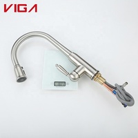 Rallonge tuyau personnalisé pulvérisateur eau chaude froide mitigeur robinet d'évier de cuisine en acier inoxydable