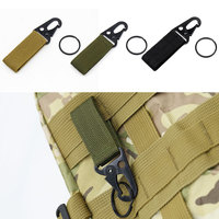 Accessoires de camping et d'alpinisme, ruban adhésif souple en nylon résistant et réutilisable avec crochet et boucle pour porte-clés Molle
