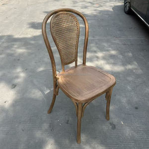 Factory Price Wooden Grain Finish Resin Plastic Rustic Style Wedding Event Banquet Outdoor Party Chair - Product Image 3