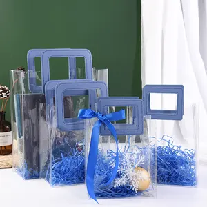 Transparent Waterproof Handbags Custom Wedding Gift Clear Pvc Tote Bag