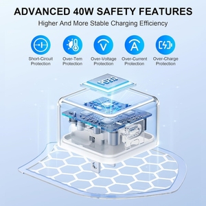 Adaptador para <span class=keywords><strong>iPhone</strong></span>, <span class=keywords><strong>Cargador</strong></span> Rápido USB C de 40W para <span class=keywords><strong>iPhone</strong></span> 17/16/16 Pro/16 Pro Max/15/15 Plus/15 Pro/15 Pro Max - Product Image 6