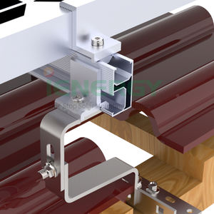 Système de montage solaire double crochets de toit réglables pour tuiles Réduit le matériel lâche Crochets de montage de panneaux solaires - Product Image 3