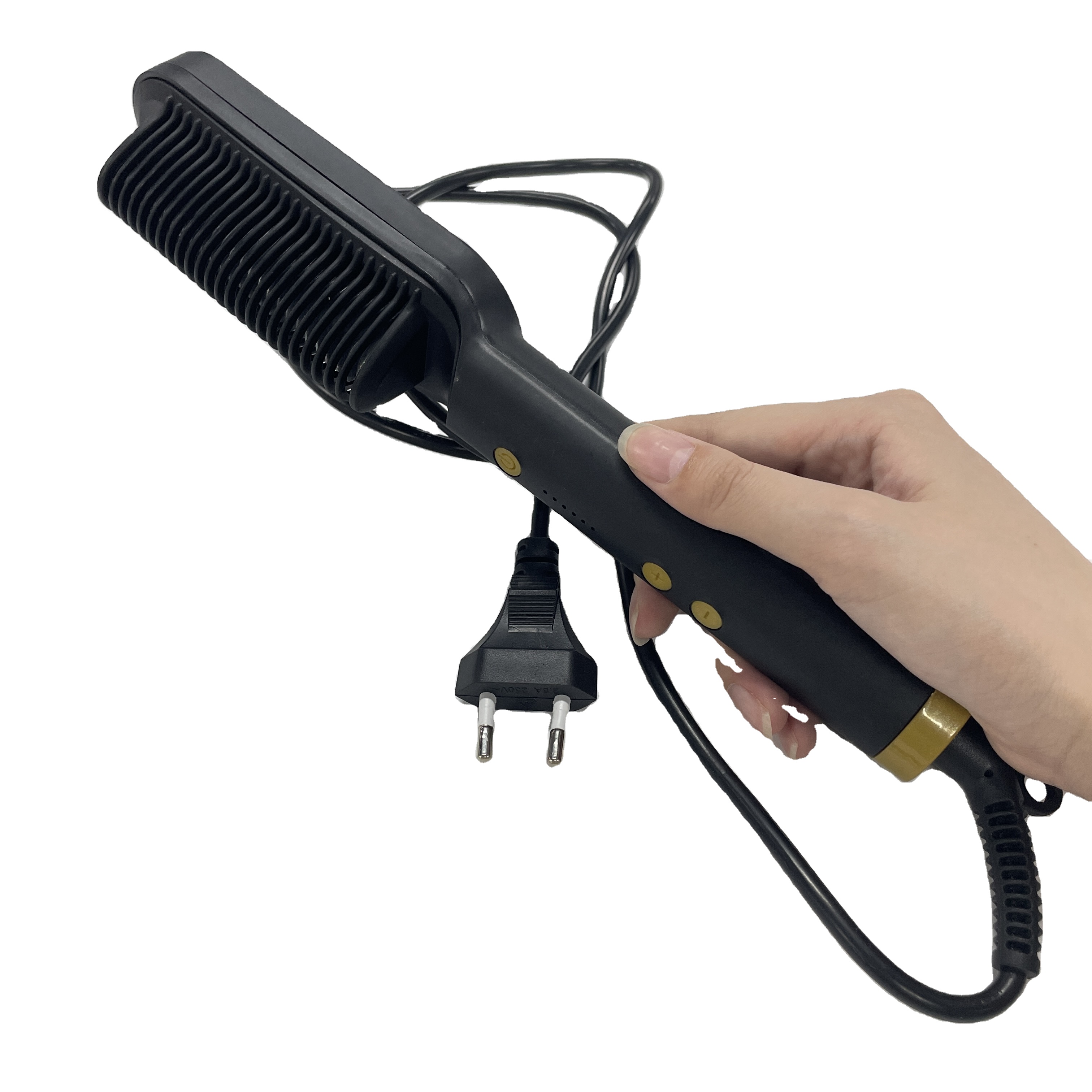 Горячее предложение 2023, усовершенствованный ионный Выпрямитель для волос, расческа для выпрямления волос с быстрым нагревом в течение 30 секунд, 5 настройками температуры и защитой от ожогов