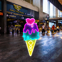 Enseigne néon LED 3D personnalisée avec conception gratuite pour la publicité et l'éclairage, étanche IP65, contrôle par application, livraison directe
