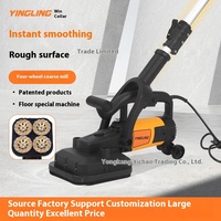 Machine de polissage de plâtrage de caractéristique de rabotage de mur de meuleuse grossière de poche à 4 rondes pour moteur de béton de mastic de mur de sol en ciment