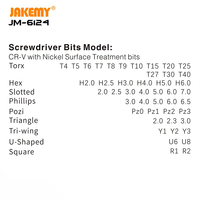 JM-6124 Jeu de tournevis miniatures professionnels de précision, à cliquet réglable, ergonomique, à pointe magnétique chromée, manche en plastique, OEM DIY CE