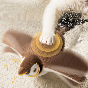Jouet pour chat en coton et polyester le plus vendu, plume volante, jouet <span class=keywords><strong>à</strong></span> mâcher en peluche pour nettoyer les dents - Product Image 3