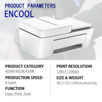 Imprimante jet d'encre couleur tout-en-un Encool DeskJet 4220E/4222E, nouvelle, pour la maison et les étudiants, sans fil, 1200 dpi, avec chargeur de documents A4, copieur, scanner