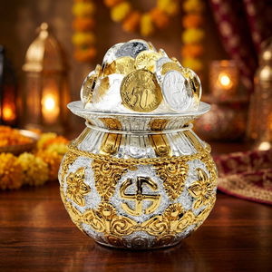 JSK ART'S Pièce de monnaie Kalash antique plaquée or, fabriquée à la main, style religieux traditionnel, en résine de qualité supérieure, pour la remise des diplômes et les affaires - Product Image 3