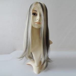 Commercio all'ingrosso 1B/60 # nero con <span class=keywords><strong>platino</strong></span> mette in evidenza cap 13x4 Brasiliani del virgin dei capelli umani di glueless anteriore del merletto parrucca bionda - Product Image 3