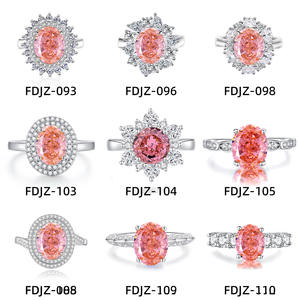 แหวนเงินสเตอร์ลิง S925ชุดสีช<span class=keywords><strong>ม</strong></span>พูประดับอัญมณีสีเงินเรียบง่ายตัดสดใสความรักยอดนิยมเครื่องประดับสำหรับผู้หญิงในวันครบรอบขายส่งได้ตา<span class=keywords><strong>ม</strong></span>ต้องการ - Product Image 1