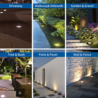Promotion : Lumières d'extérieur encastrées 3 couleurs 7W 700lm IP65 étanches pour éclairage de puits, marches et allées