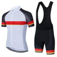 Ensemble de maillot de cyclisme d'été à manches courtes, short à bretelles à séchage rapide, vêtements de vélo pour hommes, pour la conduite sur route