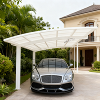 Abri de voiture extérieur moderne, isolé, résistant aux intempéries, de haute qualité et luxueux, avec toit en polycarbonate et structure en aluminium, garantie 10 ans