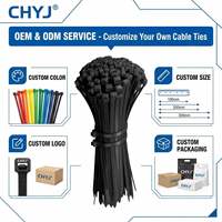 Attaches de câbles en nylon industriel 5x500mm, attaches autobloquantes robustes pour le regroupement de tuyaux, flexibles et câbles, utilisation en usine et en atelier
