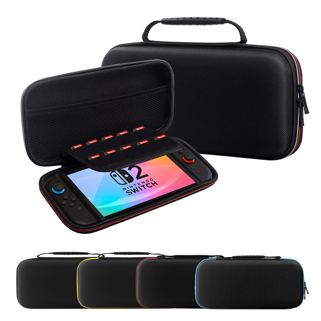 Portable EVA Storage Box for Nintendo for Switch 2 Protective Case with 2 Console Slots Convenient Carry Case Game Accessories