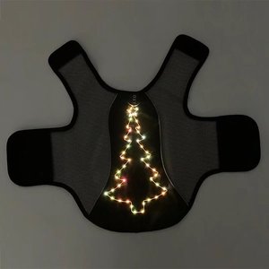 عيد الميلاد نمط توهج Led LED تسخير الكلب مع ضوء التطريز USB قابلة لإعادة الشحن - Product Image 3