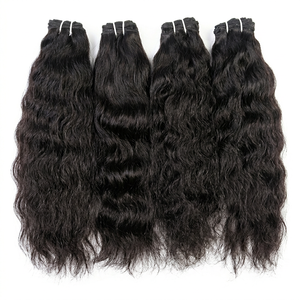 Deep Wave 12A Indian Remy Hair Silky Wave 100% Human Hair Extensions <b>Machine</b> Double Weft All Colors Suitable Wholesale Factory - Product Image 1