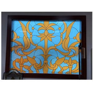 Vente d'usine, prix bas, inserts décoratifs en verre teinté pour porte d'entrée, pour hôtel et villa, design moderne - Product Image 2